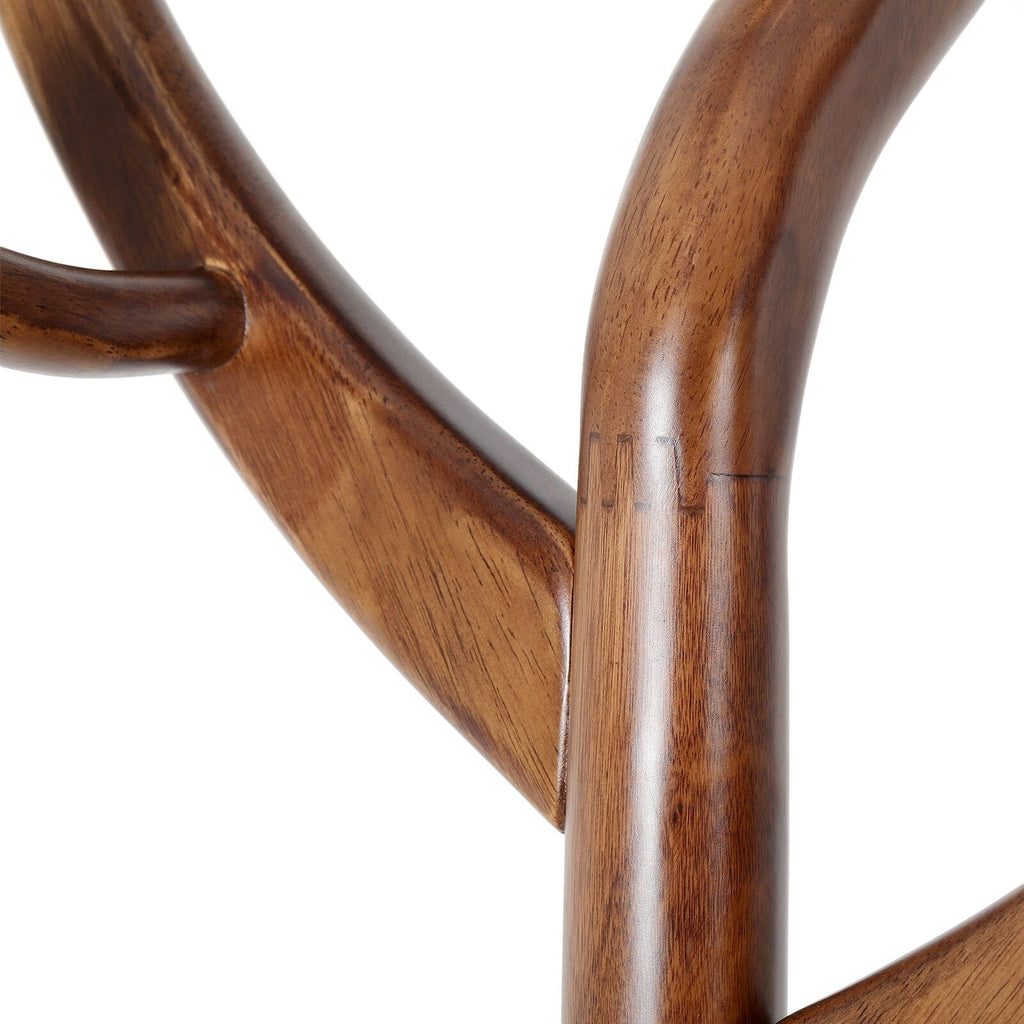 Porte-manteau autoportant en bois d'hévéa avec 8 crochets - 24,5 L x 70,87 H