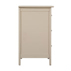 Table de chevet transitionnelle en bois à 3 tiroirs Daniel