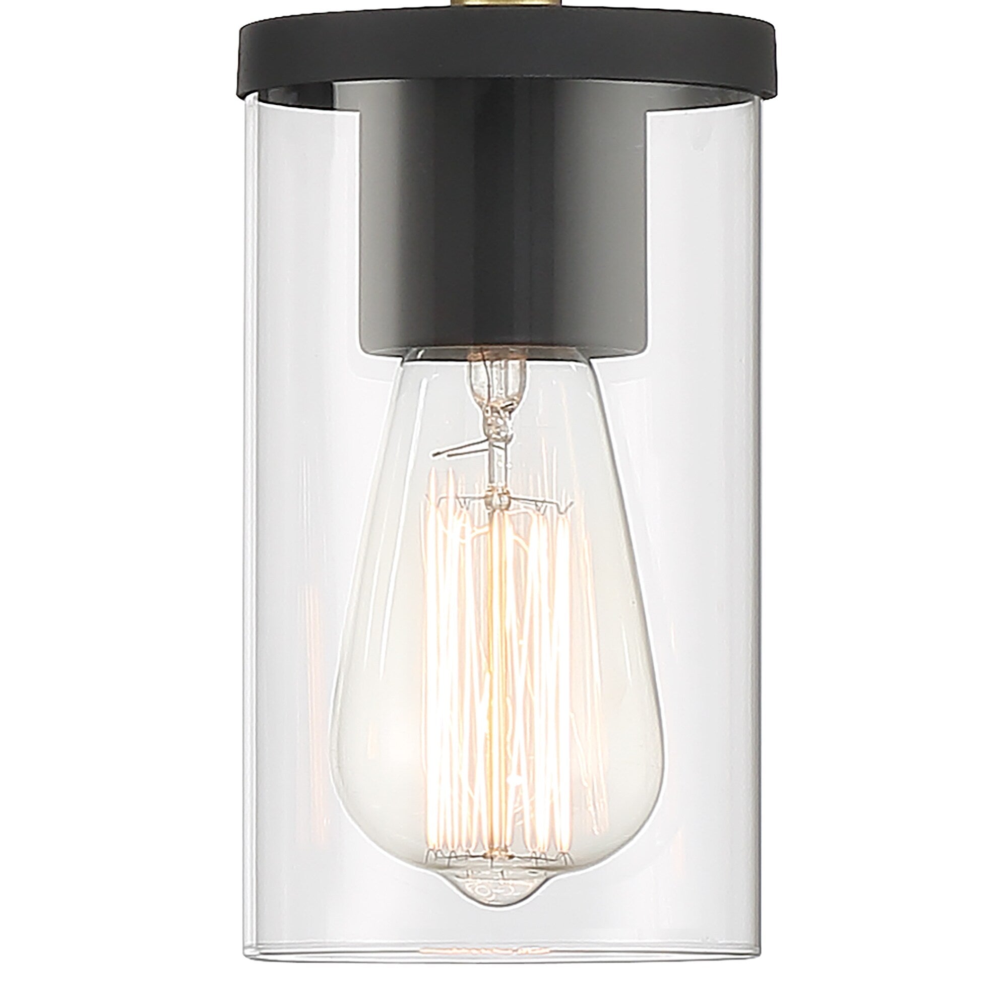 Applique murale de salle de bain Decatur à 6 lumières, style ferme moderne, noir/doré, certifiée UL