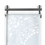 Décoration murale en bois blanc ivoire vieilli avec des accents noirs (lot de 2)