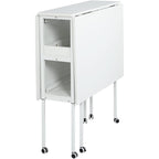 Table de bricolage réglable en hauteur avec étagères de rangement, table de découpe pliante mobile pour la maison, le bureau, la salle de couture, la salle d'artisanat