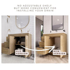 Meuble-lavabo autoportant Eliza de 72 po avec double vasque