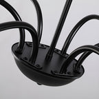 Lustre minimaliste français classique à 6 lumières avec éclairage de style bougie