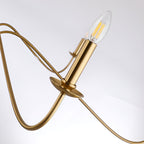 Lustre minimaliste français classique à 6 lumières avec éclairage de style bougie