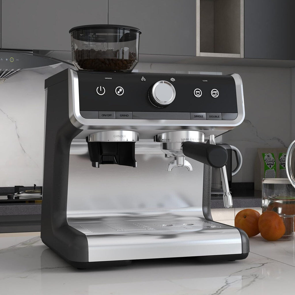 Cafetière expresso avec moulin, réservoir d'eau de 2,8 L