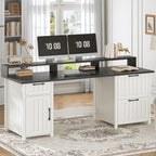 Bureau de direction de ferme Bureau à domicile Tiroir de classement Support d'écran Prise de courant