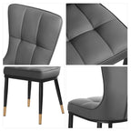 Lot de 2/4 chaises de salle à manger rembourrées en similicuir