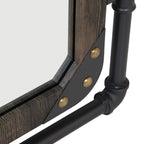 Miroir mural flottant en métal Revo Industrial de 31 pouces par Furniture of America