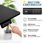 Bureau debout électrique réglable en hauteur Futzca, bureau assis-debout pour ordinateur avec panneau d'épissure