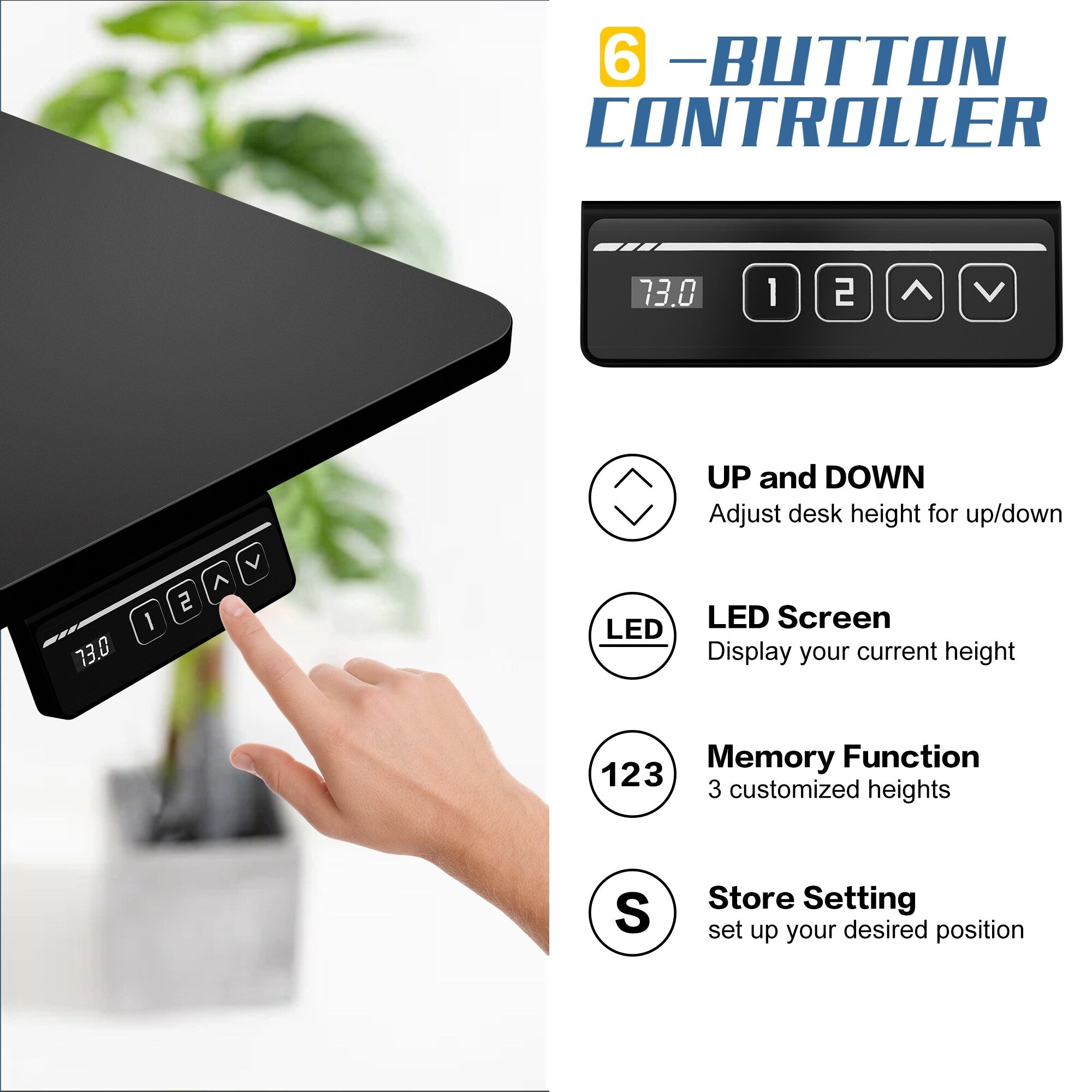 Bureau debout électrique réglable en hauteur Futzca, bureau assis-debout pour ordinateur avec panneau d'épissure