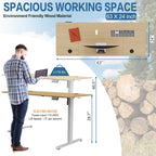 Bureau debout électrique réglable en hauteur Futzca, bureau assis-debout pour ordinateur avec panneau d'épissure