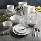 Gibson Home All U Need Service de table 60 pièces Assiettes, bols, verres, fourchettes, cuillères et couteaux (Service pour 6)