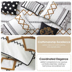 Ensemble de couette brodée bohème Nanshing Trina 15 pièces