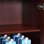 HOMCOM 63 Garde-manger de cuisine 2 portes, meuble de rangement indépendant avec étagères à 5 niveaux et 2 étagères réglables pour salle à manger