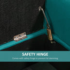 Banc ottoman de rangement capitonné à boutons HOMCOM, banc de lit rembourré avec accoudoirs roulés pour chambre, salon ou couloir