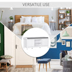 Banc à chaussures d'entrée HOMCOM avec rangement ottoman et étagères réglables, 6 compartiments et assise rembourrée, blanc/gris