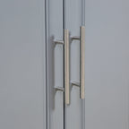 Îlot de cuisine roulant HOMCOM avec rangement, chariot de cuisine portable avec plateau en acier inoxydable, gris - N/A