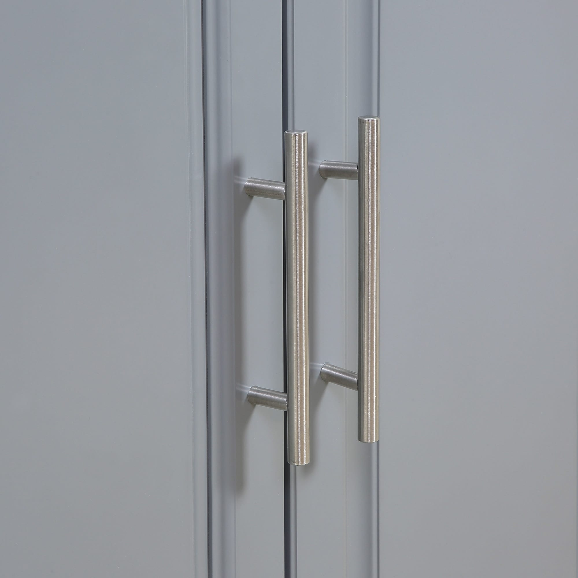 Îlot de cuisine roulant HOMCOM avec rangement, chariot de cuisine portable avec plateau en acier inoxydable, gris - N/A