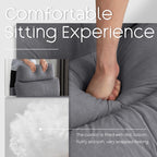 Fauteuil d'appoint HOMYKA avec dossier réglable et pouf de rangement