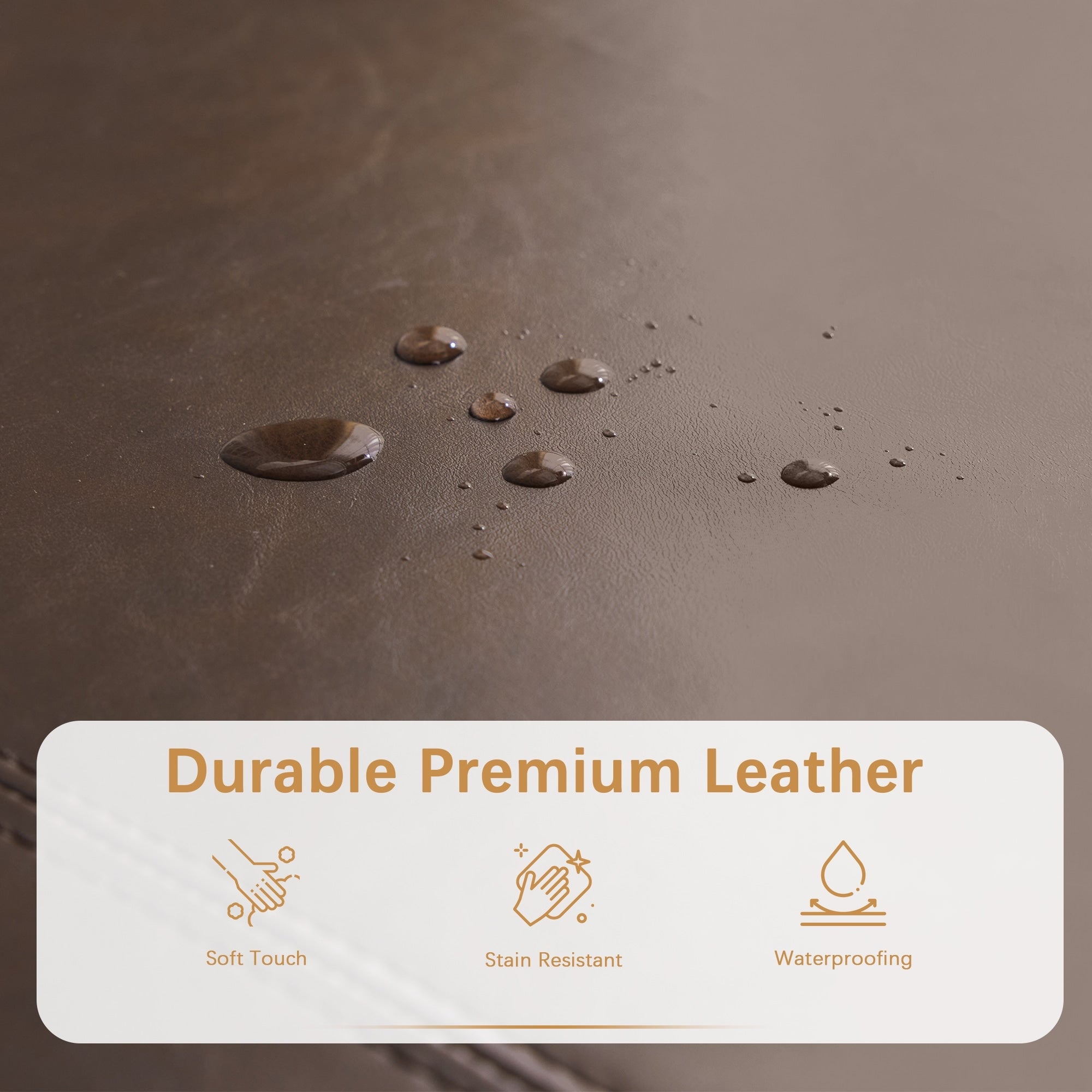 Pouf de rangement rectangulaire rembourré 50,3 x 17,50 x 18 po - Similicuir