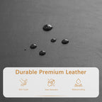 Pouf de rangement rectangulaire rembourré 50,3 x 17,50 x 18 po - Similicuir