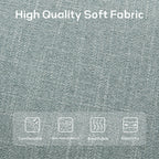 Banc d'entrée rembourré en tissu, banc de chambre pour bout de lit beige, bois massif 44 pouces