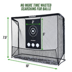 Filet de golf Haokelball 10x7,5 pieds Filet d'entraînement de golf avec tissu cible Filet de frappe de golf robuste