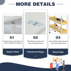 Table de bricolage réglable en hauteur avec étagères de rangement, table de découpe pliante mobile pour la maison, le bureau, la salle de couture, la salle d'artisanat