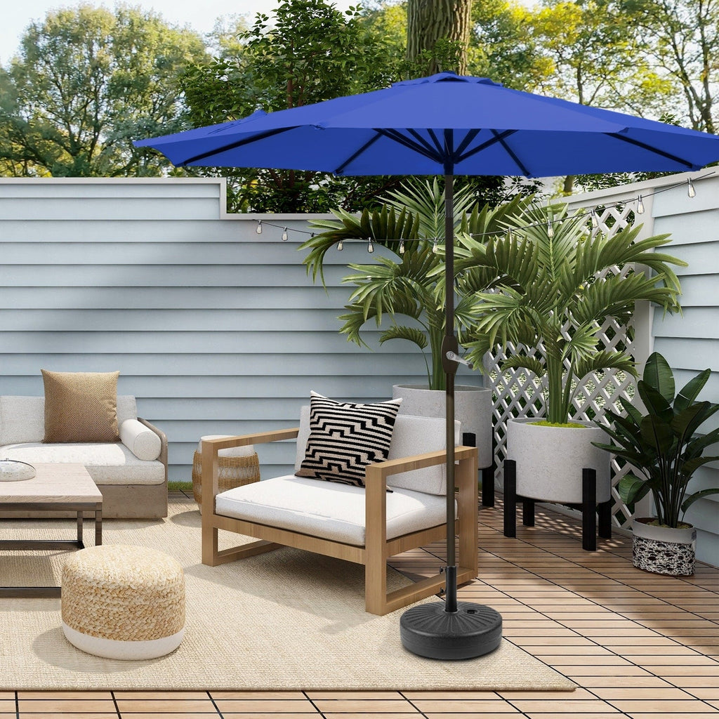 Parasol de patio Holme de 9 pieds et support de base
