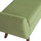 Banc de rangement moderne Sherpa avec pieds en bois HomePop