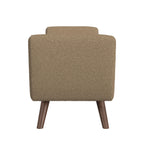 Banc de rangement moderne Sherpa avec pieds en bois HomePop