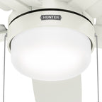 Ventilateur de plafond à profil bas Hunter 52 Anisten avec éclairage LED et chaînette - Moderne, contemporain, transitionnel