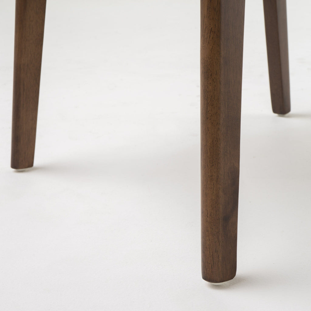 Chaise de salle à manger Abrielle en bois d'hévéa rembourrée de style milieu de siècle (lot de 2) par Christopher Knight Home