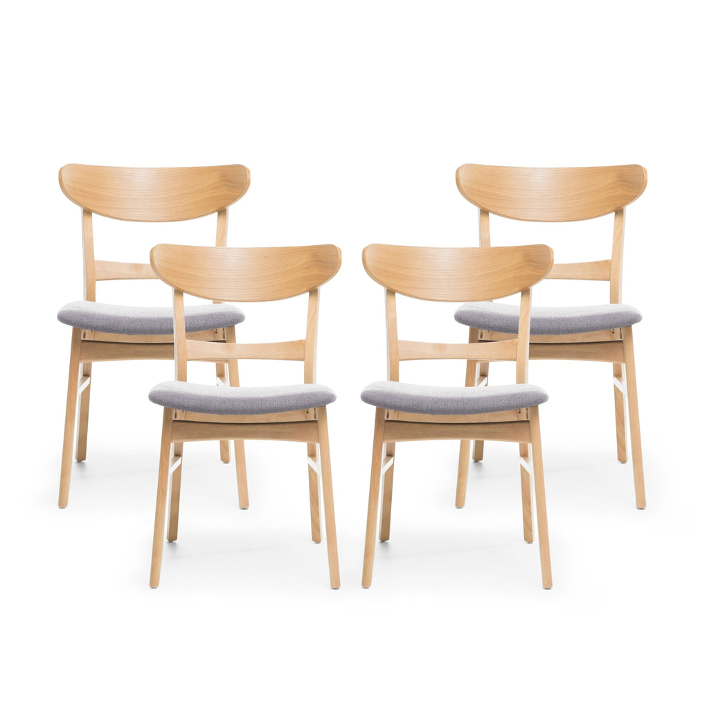Chaises de salle à manger modernes Idalia du milieu du siècle (lot de 4) par Christopher Knight Home