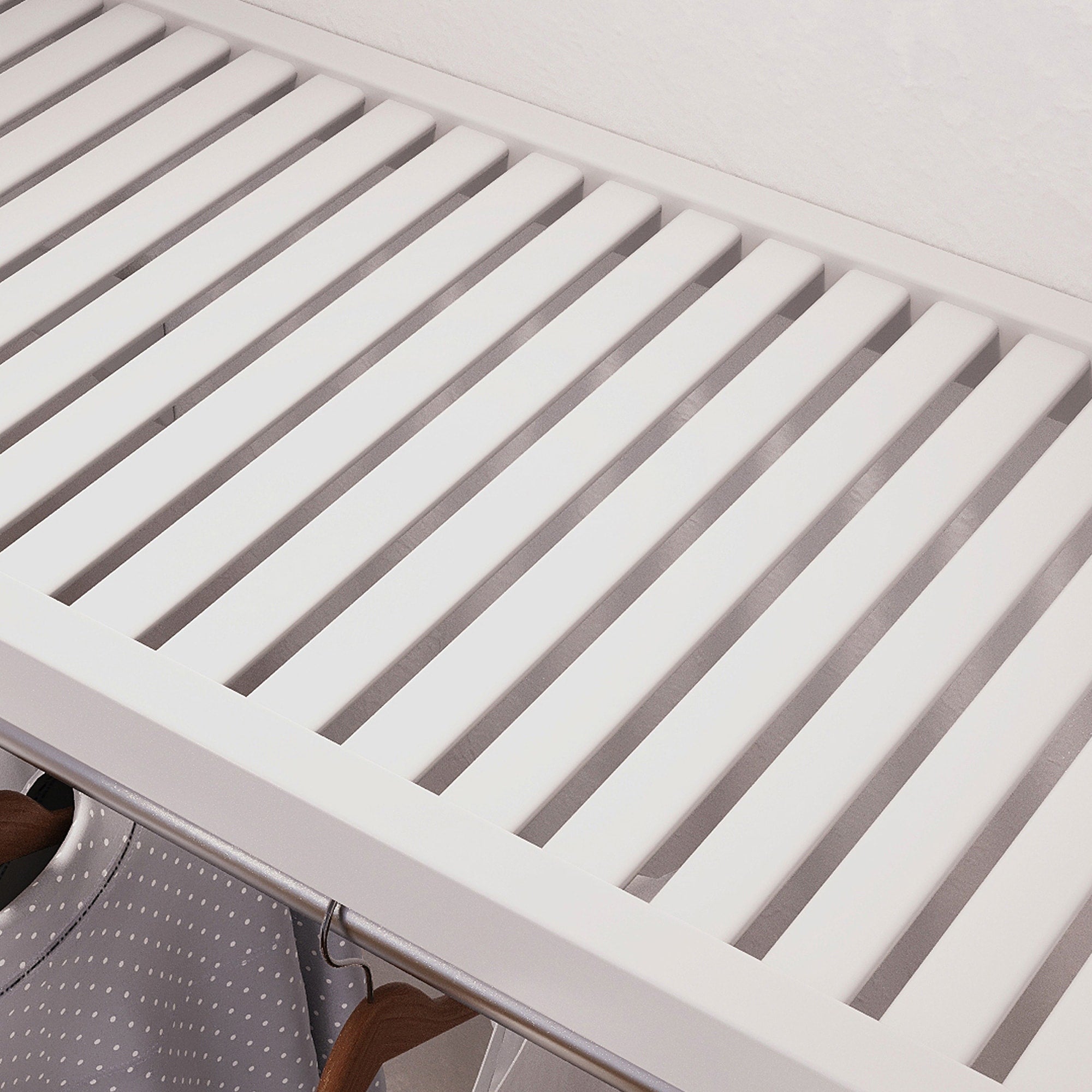 Système de placard en bois massif John Louis Home avec 3 tiroirs blanc