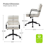 Chaise de travail moderne Joseph en similicuir avec verrouillage de l'inclinaison et inclinaison centrale par HULALA HOME