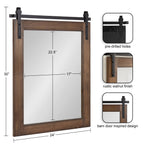 Miroir mural rectangulaire rustique Kate et Laurel Cates