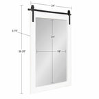 Miroir mural rectangulaire rustique Kate et Laurel Cates