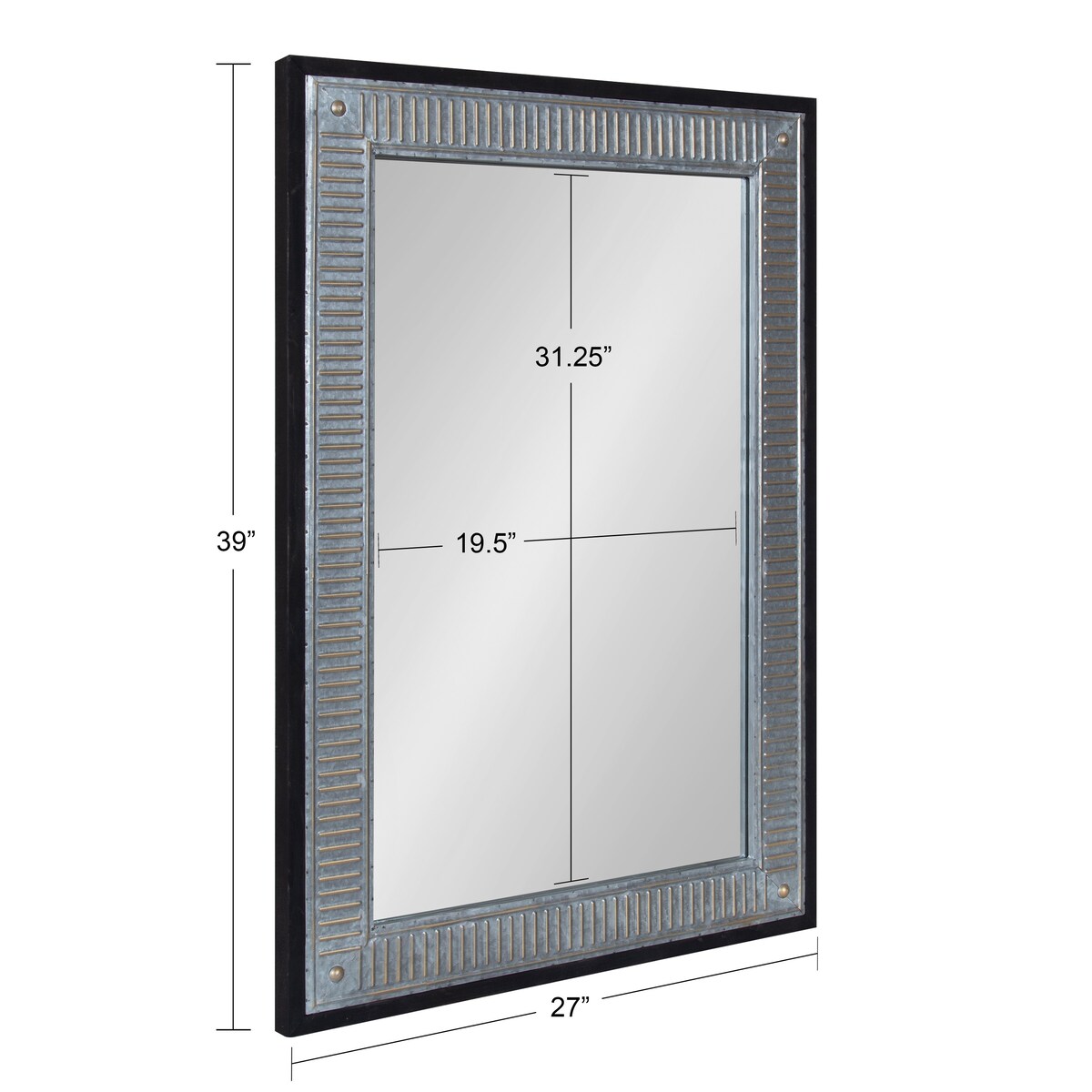 Miroir mural en bois et métal Kate et Laurel Deely