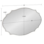 Miroir mural ovale festonné Kate et Laurel Leanna