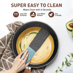 Batterie de cuisine antiadhésive, ensemble de 12 casseroles et poêles en granit