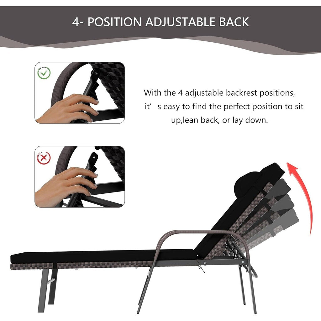 Ensemble de chaises longues d'extérieur 3 pièces Kullavik