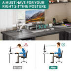 Bureau de jeu d'angle Moasis en L de 59 pouces avec support pour écran