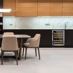 Refroidisseur à vin à compresseur double zone intégré Lanbo de 24 pouces, 44 bouteilles