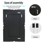 Grand miroir mural à emboîtement avec perles de cristal rectangulaires