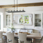 Grand miroir mural à emboîtement avec perles de cristal rectangulaires