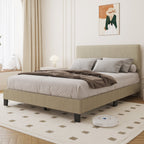 Cadre de lit plateforme rembourré réglable Lifezone Queen Size