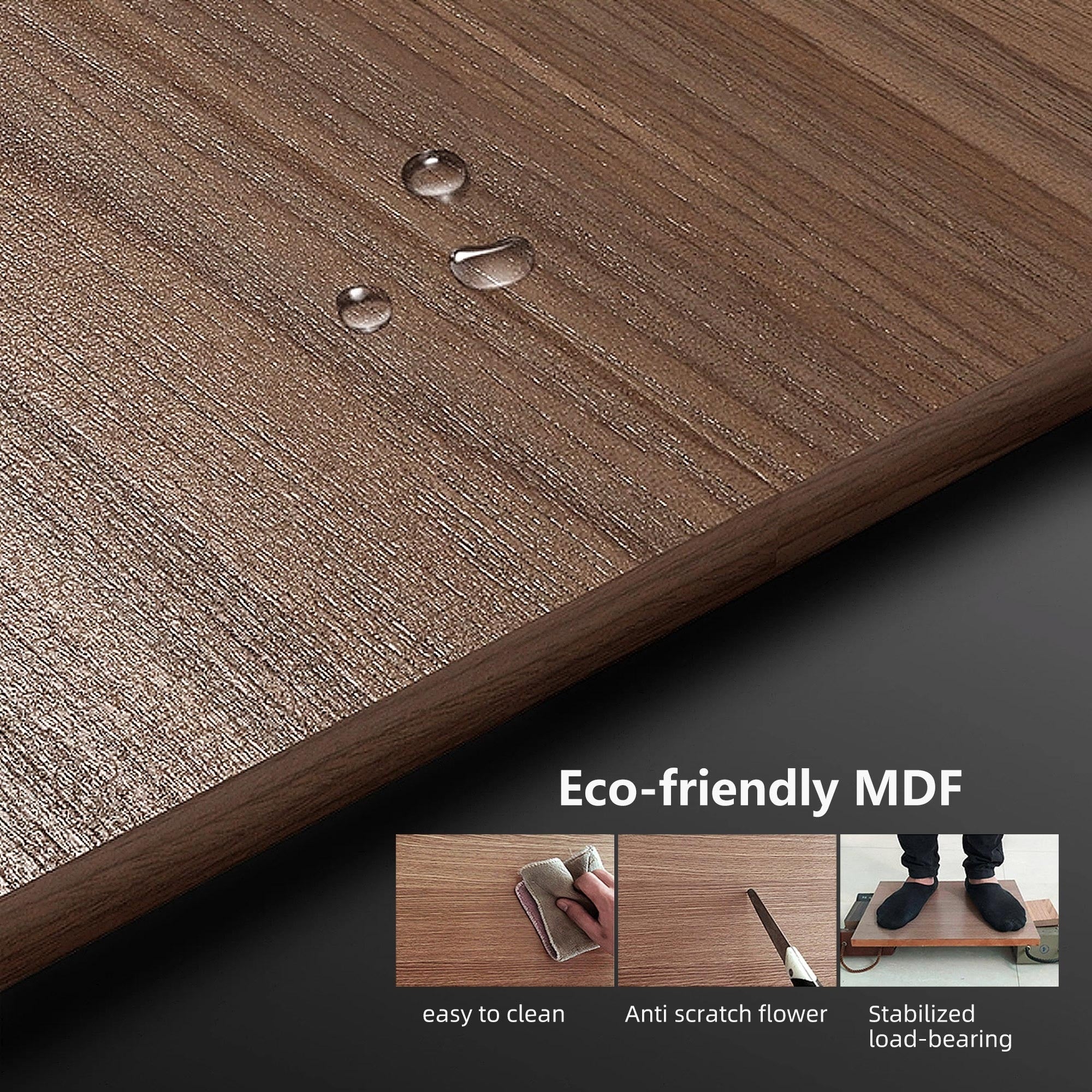 Meuble TV moderne du milieu du siècle avec 4 portes et rangements, compatible avec les téléviseurs jusqu'à 100 pouces, idéal pour le salon