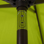 Parasol de patio Lopes de 9 pieds avec base en finition bronze et support de poids inclus