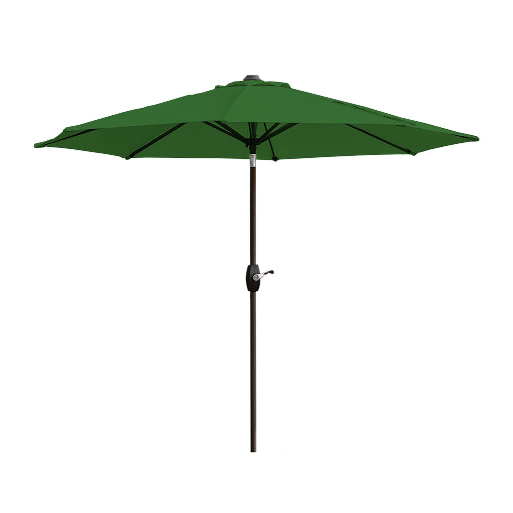 Parasol de patio Lopes de 9 pieds avec base en finition bronze et support de poids inclus